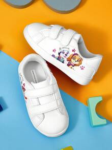SHEIN | PAW Patrol Zapatos blancos casuales con dibujos animados lindos para niñas & niños pequeños, deportes & uso diario al aire libre, temporada de regreso a la escuela, suaves & cómodos, uso diario - Albaricoque - Ver 7