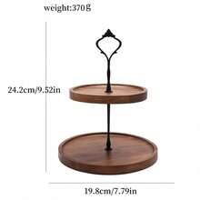 1pc European Style Afternoon Tea Dessert Plate, Sweets Tray, Decorative Cake Stand, 3-Tier Cake Rack, Suitable For Birthday Party, Family Gathering, Christmas Party - Multicolor - View 6