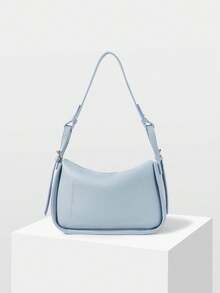 MOTF PREMIUM WOMEN'S FASHION LIGHT BLUE SHOULDER BAG, EXQUISITE SIMPLE AND LIGHTWEIGHT PILLOW BAG, SUITABLE FOR WOMEN, MOTHERS, TEACHERS, DAILY, COMMUTING, SHOPPING MATCHING - Light blue - View 4