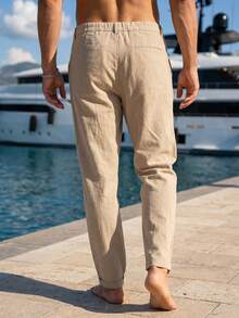 VENTUSAIL Men's Spring/Autumn Minimalist Classic Casual Pants Suitable For Outings And Daily Wear, Holiday - Grey - View 2
