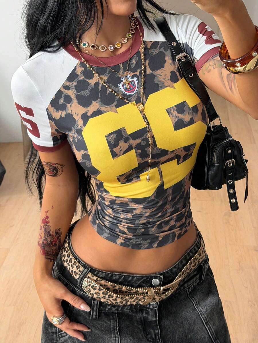 Coolane 女款夏季街頭風酷感籃球球衣設計字母印花白色上衣 巴西款 - 彩色 - 查看 1