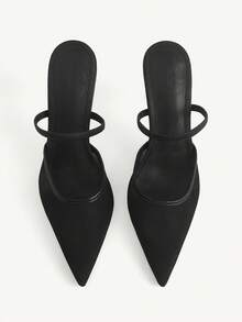 CUCCOO CHICEST Women's Spring/Summer New White Pointed Toe Mesh Fashion All-Match Minimalist Versatile Date Sexy Style Stiletto High Heel Sandals - Black - View 2