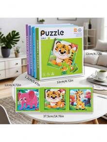 New Three-In-One Progressive Difficulty Magnetic Spell Book, Suitable For Children Over 3 Years Old, Puzzle Logic Development Puzzle Toys, Children's Day/Birthday Gift - Multicolor - View 3