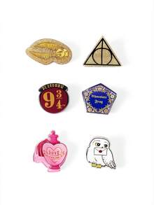 HARRY POTTER X SHEIN 6件組可愛卡通圖案壓克力髮夾，禮物，髮飾夾 - 彩色 - 查看 3