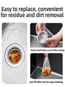 200-Piece Kitchen Sink Filter, Household Filter, Bathroom, Bathtub, Washbasin, Mopping Machine-Reusable, Send Parents And Lovers, Storage Is Simple, Time-Saving And Easy To Clean Kitchen Drainage Protector. - Multicolor - View 6
