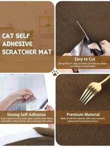 1PC Self Adhesive Cat Scratch Furniture Protector Pad Anti Scratching Couch Sofa Protector DIY Cat Tree Scratch Guard For Indoor Cat Cat Supplies Pet Furniture Protector - 30*100cm - View 7