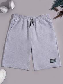 EURMUSE Men 3pcs Pack Drawstring Label Detailed Regular Shorts - Multicolor - View 5