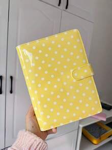 1 Buah Album Scrapbook Vintage Kulit PU Mengkilap Kapasitas Tinggi Isi Ulang Motif Polkadot Warna-warni untuk Penyimpanan Foto, Jurnal Perjalanan, Penyimpanan Kenangan, Tempat Kartu Hadiah, Buku Catatan, dan Buku Harian - A - View 4