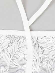 DrisQ DrisQ Ropa interior tipo tanga sexy con cordones de encaje de unicolor para hombres - Blanco - Ver 7