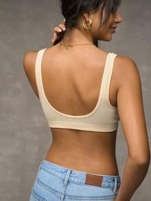 Esseday 3pcs/Set Women's Comfortable Solid Color Ribbed Bras - Multicolor - View 5
