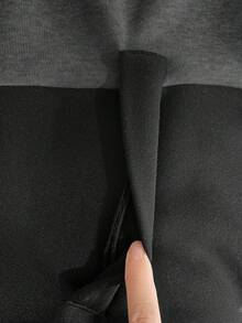 SHEIN LUNE 女士拼色连帽常规夹克 - 彩色 - 查看 6