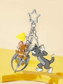 TOM & JERRY X SHEIN 可愛卡通鋅合金包包吊飾、吊飾、紀念品、收藏品，適合作為禮物，可用於錢包、書包、背包、汽車配件 - 彩色 - 查看 6
