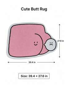 Joivida Funny Clock-Shaped Absorbent Bath Mat, Asymmetrical Cartoon Design, Available In "Lucky Clock" & Other Styles, Made Of Soft Faux Cashmere/Crystal Velvet, Sizes From 50*70cm To 90*130cm, Non-Slip & Water-Absorbent, Ideal For Bathroom, - multicolor - View 15