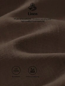 Ontre 2026 SS 新款夏季音樂節穿搭，女款舒適休閒圓領無袖亞麻白色背心上衣，波希米亞風度假穿搭，適合鄉村音樂會、辦公室穿著 - 棕色 - 查看 7