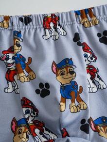 SHEIN | PAW Patrol 小男孩卡通印花背心與四角內褲 2件組 - 深灰色 - 查看 5