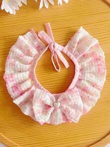 PETSIN 1 Buah Syal Hewan Peliharaan Tulle Motif Bunga Segar dengan Pita, Celemek Air Liur Lucu untuk Anjing Kecil dan Kucing Teddy - MultiWarna - View 22