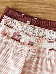 SHEIN Vintaside Kids 嬰兒女童多件套裝 夏季圓領無袖簡約時尚日常數位印花背心搭配休閒簡約時尚針織羅紋短褲套裝 適合外出、公園散步、日常休閒、露營、野餐及度假穿著 - 彩色 - 查看 6