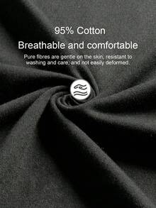 SHEIN Essnce 休闲简约风格仿刺绣印花图案背心，95%棉，夏季百搭 - 黑色 - 查看 6