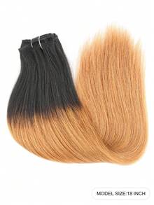 漸層金髮 Yaki 直髮夾式人髮接髮片 女用 T1B/30 金色 Yaki 直髮無痕夾入式接髮 真人髮 110g 8片/組 16-22英吋 - SNATURAL/30 - 查看 6