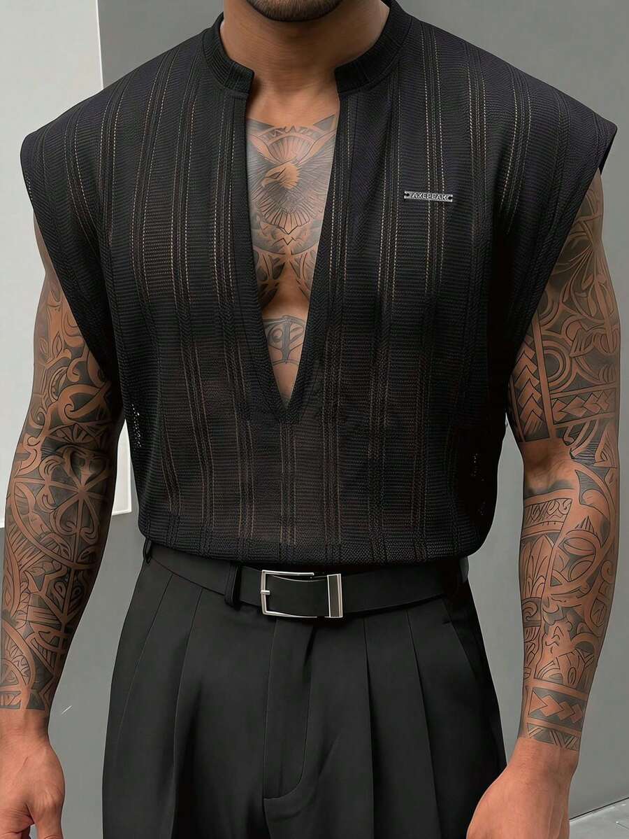 AXEPEAK Men's Casual Versatile Daily Outing Top - Black - View 1