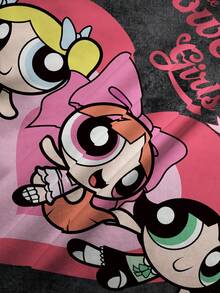 THE POWERPUFF GIRLS X SHEIN 女款圓領短袖休閒T恤 - 白色 - 查看 6