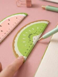 Joivida 1/4Pcs Creative Fruit Pattern Wooden Ruler, Vibrant Exquisite Design, Perfect Gift For Classroom Rewards & Birthday, Ideal For School Home Decoration - multicolor - View 7