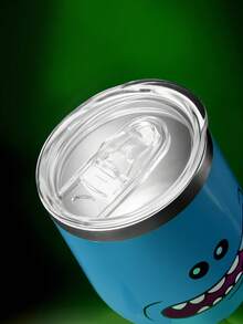 Rick and Morty X SHEIN 360 ml / 12 oz 不鏽鋼防漏蓋杯，適用於熱飲/冷飲，適用於大多數杯架，禮品首選 - 淺藍色 - 查看 4