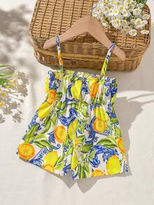 Cute Baby Girl: Casual, Simple, And Adorable With All-Over Print And Bow. Suitable For Birthday Par - Yellow - View 2