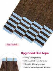 Seamless Injected Hand-Tied Pro Quality Virgin Human Hair Invisible Tape In Hair Extensions Human Hair Natural Black 50G Straight Tape Ins Tape In Hair Tape Ins Hair Extensions - S4 - View 3
