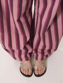 Nöista Flat Sandal With Crisscross Straps Adorned With Small Gold Studs. Summer Shoes - Grey - View 2