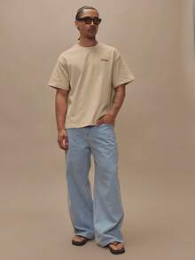 Musero SHORT SLEEVE OVERSIZED GRAPHIC TSHIRT - "Personalized" - Beige - View 5