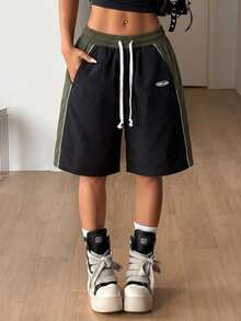 Coolane 女款與男款夏季街頭風遊戲日運動狂歡節服裝圖案透氣網眼運動短褲 - 彩色 - 查看 4