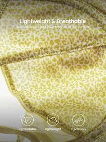 LUVLETTE Dream Curve Air Green Cheetah Print&Colorful Leopard Pattern Sheer Unlined Full Coverage Side Support Mesh Minimizer Bra - Green - View 6