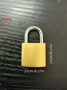 1pc Mini Key Lock Small Brass Color Lock Weather Resistant Anti Theft Security Cabinet Lock Durable Metal With Keys For Locker Garage Backpack Suitcase Toolbox - Mini Padlock - View 4