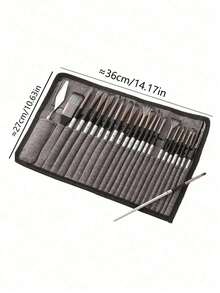 24Pcs Gray Nylon Multifunctional Paintbrush Set For Watercolor Acrylic Oil Painting, Art Supplies For Artists Beginners Holiday Gift - multicolor - View 6