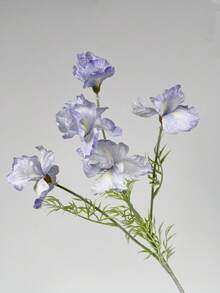 Cirelle 1件裝人造多色鳶尾花，仿真觸感花莖搭配皺褶花瓣，仿真花束花瓶填充花，居家餐桌中心裝飾，婚禮裝飾 - 彩色 - 查看 11