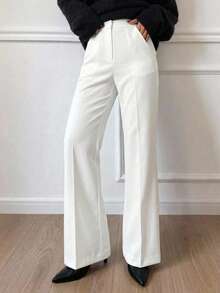 DAZY Women's Slimming, Leg-Lengthening Long Flare Pants Women Dress Pants - Beige - View 9