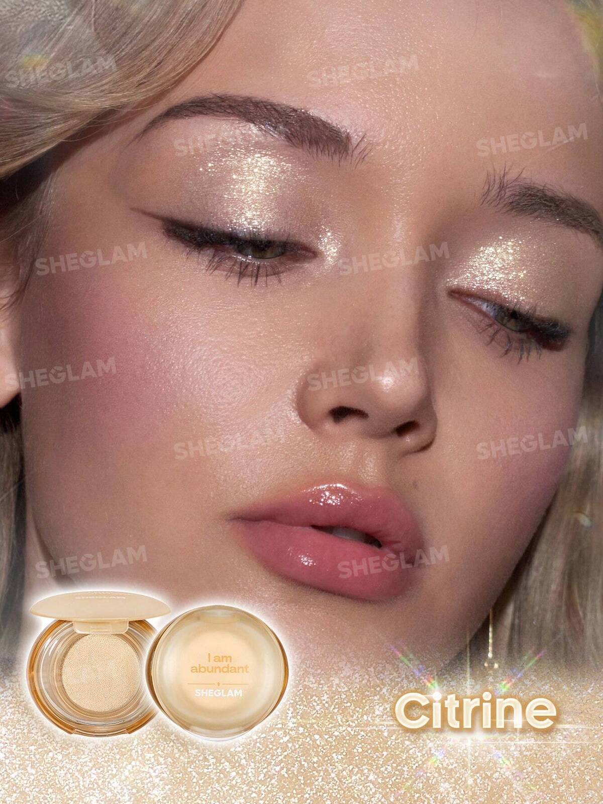 Crystal Intentions Manifesting Glow Glitter Eyeshadow-Citrine