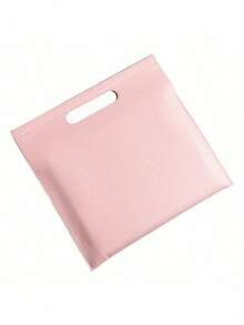 1pc A4 Size Litchi Pattern Leather Waterproof Tear Resistant Black Document Bag Briefcase File Folder Stationery Organizer Pouch For Office Work Business Travel Large Capacity Storage - multicolor - View 15