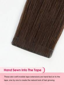 Tóc nối bằng băng dính vô hình Cuticle Remy liền mạch tiêm thủ công chất lượng chuyên nghiệp tóc người nguyên chất tóc nối bằng băng dính vô hình tóc người tự nhiên màu đen 10 chiếc 25g tóc thẳng băng dính băng dính tóc nối - S2 - Xem 5