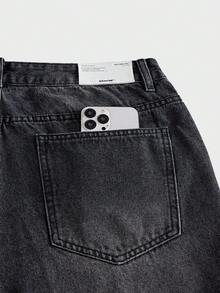 SWAVVY Men's Casual Versatile Daily Wear Denim Jeans With Pockets And Buttons - Black - View 2