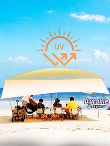 1pc Premium Rectangular Shade Sail Canvas | Durable Polyester Outdoor Shade Fabric, Waterproof & UV-Resistant, Ideal For Patio, Garden & Backyard, Multiple Sizes Available - 2*3M - View 1