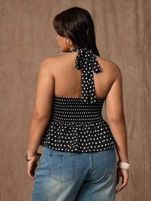 Rustia Tank Top Cami Berbahan Gelembung Ukuran Besar, Gaya Liburan Kasual, Nyaman, dan Imut - Hitam - View 2