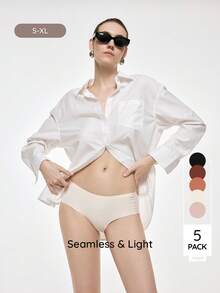 Bralution 5pcs/Pack Women's Seamless Underwear - Multicolor - View 3