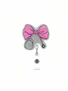 Muroi Mono Leoparden-Muster Herz Glitzer Acryl Ausziehbarer Ausweishalter, süßer Krankenschwester-Ausweishalter mit Alligatorclip, ausziehbarer Namensschild-Halter, ausziehbarer Ausweisclip, Krankenschwester-Ausweishalter, süße Ausweishalter für Krankenschwestern, Lehrer, Studenten, mehrere Designs erhältlich (Schleife, Gans, Erdbeere), DIY Valentinstag Ausweisclip, Ausweishalter, Ausweishalter für die Arbeit, ideales Geschenk zum Vatertag, Geburtstag, Krankenschwester-Wertschätzungswoche & medizinisches Personal - Mehrfarbig - Übersicht 15