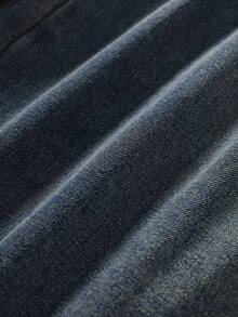 ROMWE MEN Jeans bordados estilo japonés para hombre - Azul - Ver 8