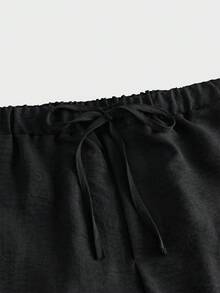 EASEVO Pantalones casuales versátiles de unicolor para hombres de talla grande - Negro - Ver 5