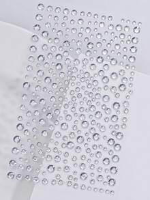 1 Sheet 325pcs Multi-Size 3D Realistic Gem Stickers For Eyes & Face, White Glitter Rhinestone Stickers, Suitable For Makeup, Festivals, Y2K Style Music Festivals DIY Gem Stickers For Eyes & Face, Suitable For Dance Performances, Parties, - Multicolor - View 7