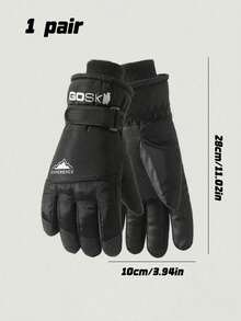 Ski Gloves For Men And Women, Windproof And Waterproof, Suitable For Outdoor Riding, Skiing, Motorcycle Riding In Autumn And Winter, Fleece-Lined, Thickened For Warmth. - Multicolor - View 5