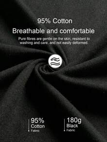 SHEIN ICON 95%纯棉黑色露背心形领口T恤，适合Z世代、约会、西部风情节日等场合，透气复古Y2K街头风，完美适合春夏、夜店、健身房、节日及日常穿着。 - 彩色 - 查看 3
